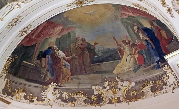 Residenzschloss Ludwigsburg, Ordenskapelle, Pfingstwunder von Livio Retti 