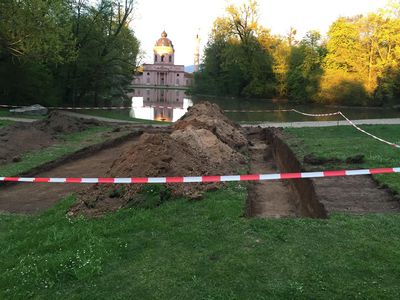 Schloss und Schlossgarten Schwetzingen; Grabung Moschee; Foto: Staatliche Schlösser und Gärten Baden-Württemberg, Achim Wendt