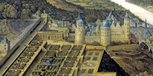 Gemälde des Hortus Palatinus von Schloss Heidelberg, unbekannter Meister um 1600