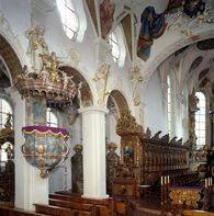 Klosterkirche Kloster Schussenried, Innen, Klosterkirche; Foto: Staatliche Schlösser und Gärten Baden-Württemberg
