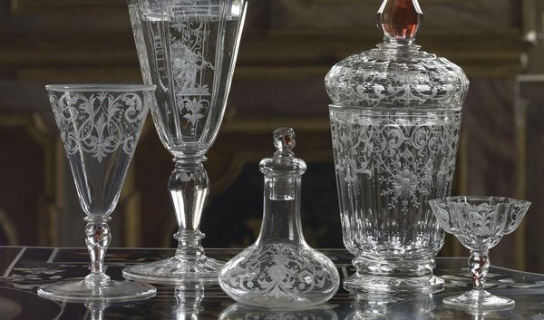 Schloss Rastatt Favorite, historische Glassammlung