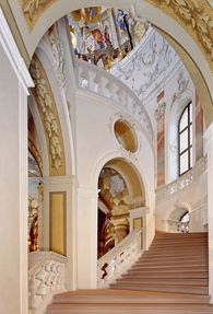 Foto: Staatliche Schlösser und Gärten Baden-Württemberg, Andrea Rachele Treppenhaus in Schloss Bruchsal