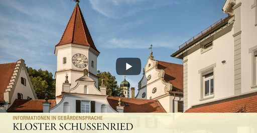 Startbildschirm des Filmes "Kloster Schussenried: Informationen in Gebärdensprache"