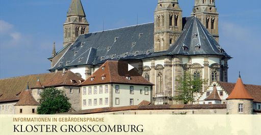 Startbildschirm des Filmes "Kloster Großcomburg: Informationen in Gebärdensprache"