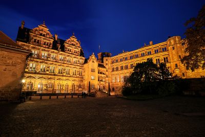 Schloss Heidelberg, Schlossbeleuchtung bei Nacht