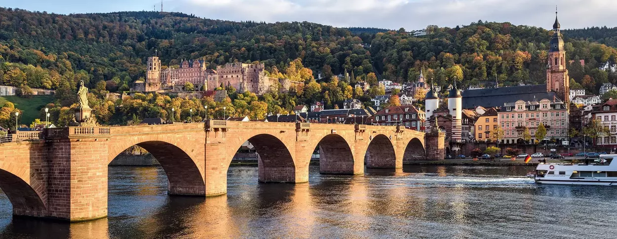 Schloss Heidelberg, Ansicht von Stadt und Schloss