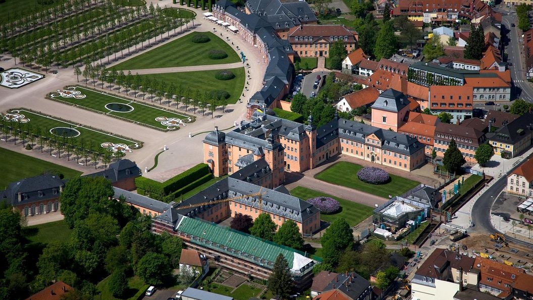 Schloss und Schlossgarten Schwetzingen, Luftansicht