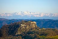 Foto: Staatliche Schlösser und Gärten Baden-Württemberg, Achim Mende Ruines du château-fort de Hohentwiel, vue aérienne; l'image: Staatliche Schlösser und Gärten Baden-Württemberg, Achim Mende