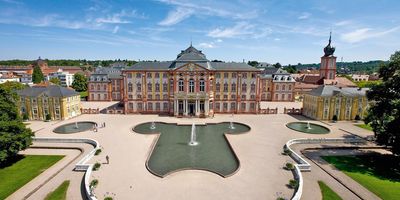 Schloss Bruchsal, Außenansicht aus der Luft