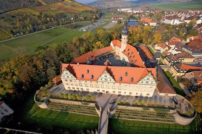 Schloss Weikersheim, Luft; Foto: Staatliche Schlösser und Gärten Baden-Württemberg, Achim Mende