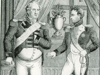 Kaiser Napoleon Bonaparte und Herzog Friedrich II. von Württemberg