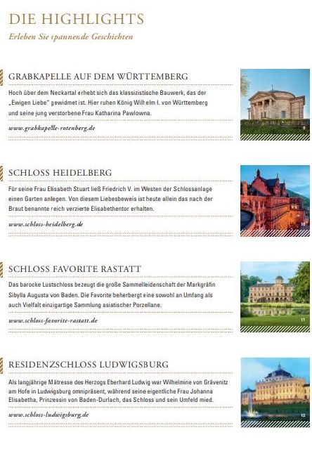 Ausschnitt aus der Broschüre zum Themenjahr 2022 der Staatlichen Schlösser und Gärten Baden-Württemberg