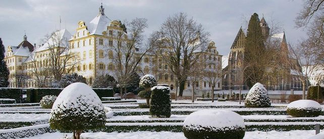 Kloster und Schloss Salem, Außen, schneebedeckt