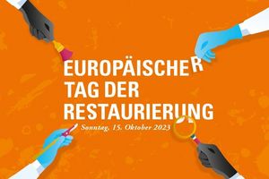 Werbemotiv der Staatlichen Schlösser und Gärten Baden-Württemberg zum Europäischer Tag der Restaurierung