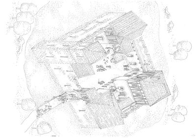 Foto: Staatliche Schlösser und Gärten Baden-Württemberg, Wolfgang Himmelmann Schloss und Schlossgarten Schwetzingen, Darstellung historische Wasserburg