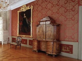 Neues Schloss Tettnang, Innenansicht, Erstes Rotes Zimmer oder auch Audienzzimmer