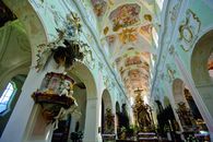 Foto: Staatliche Schlösser und Gärten Baden-Württemberg, Achim Mende Innenraum Klosterkirche Kloster Ochsenhausen