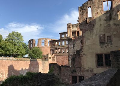 Schloss Heidelberg, Blick zum englischen Bau und dicken Turm