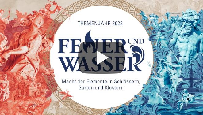 Startbildschirm des Filmes "Feuer und Wasser. Macht der Elemente in Schlössern, Gärten und Klöstern"